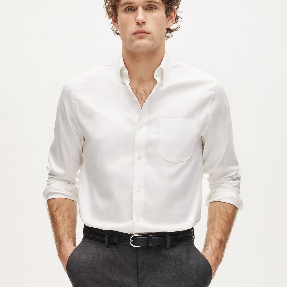 J crew Slim Bowery performance stretch oxford shirt with button-down collar